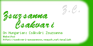 zsuzsanna csakvari business card