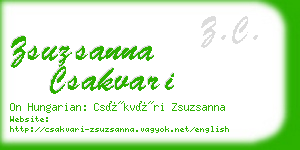 zsuzsanna csakvari business card